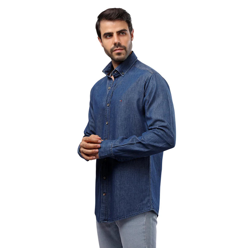 TH Denim Long Sleeve Men Shirt
