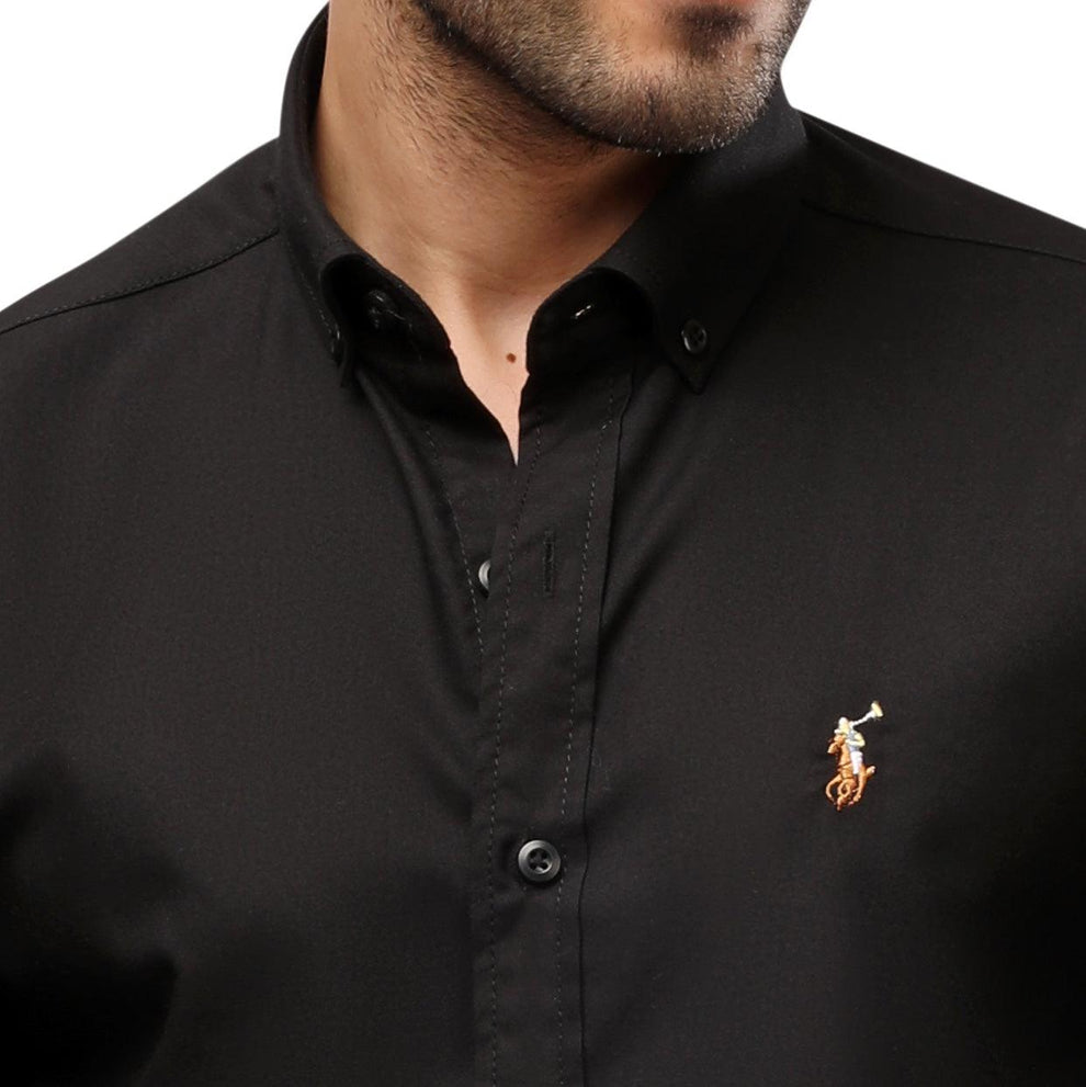 RL Polo Plain Long Sleeve Oxford Men Shirt