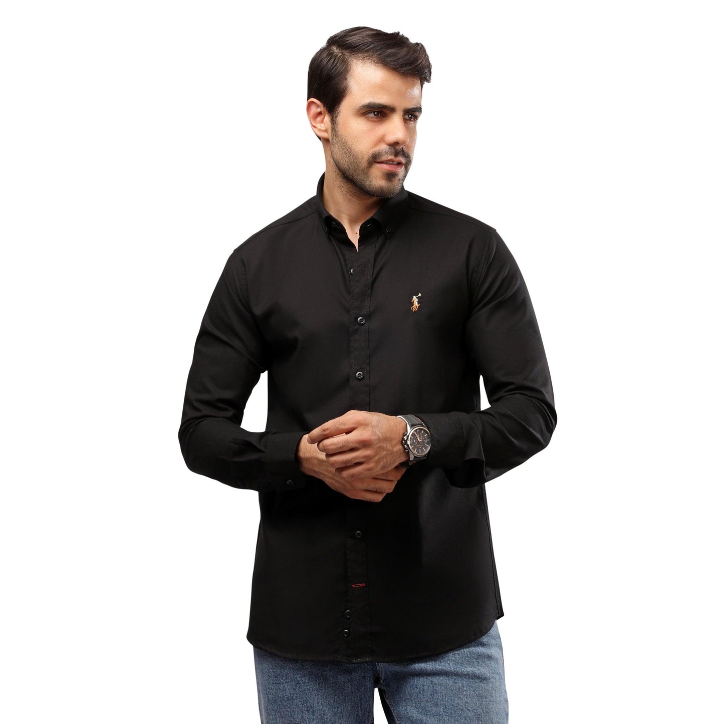 RL Polo Plain Long Sleeve Oxford Men Shirt