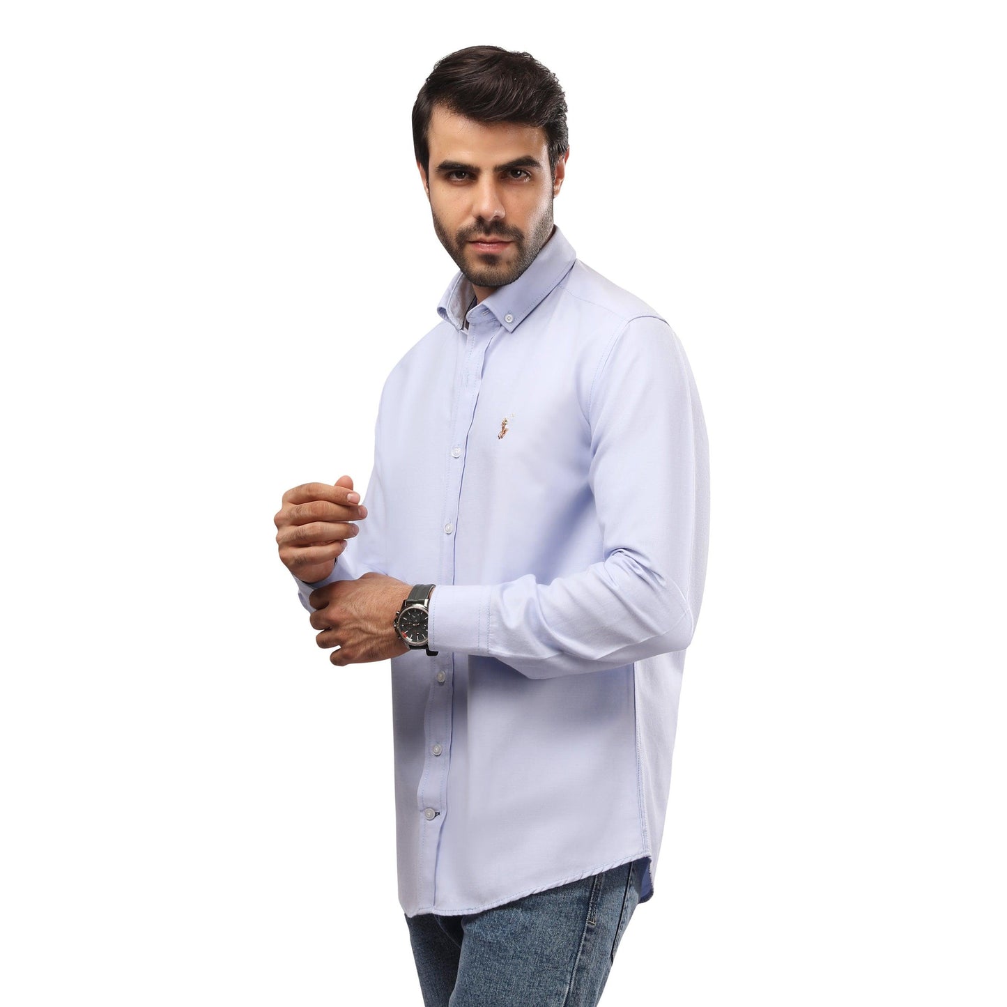 RL Polo Plain Long Sleeve Oxford Men Shirt