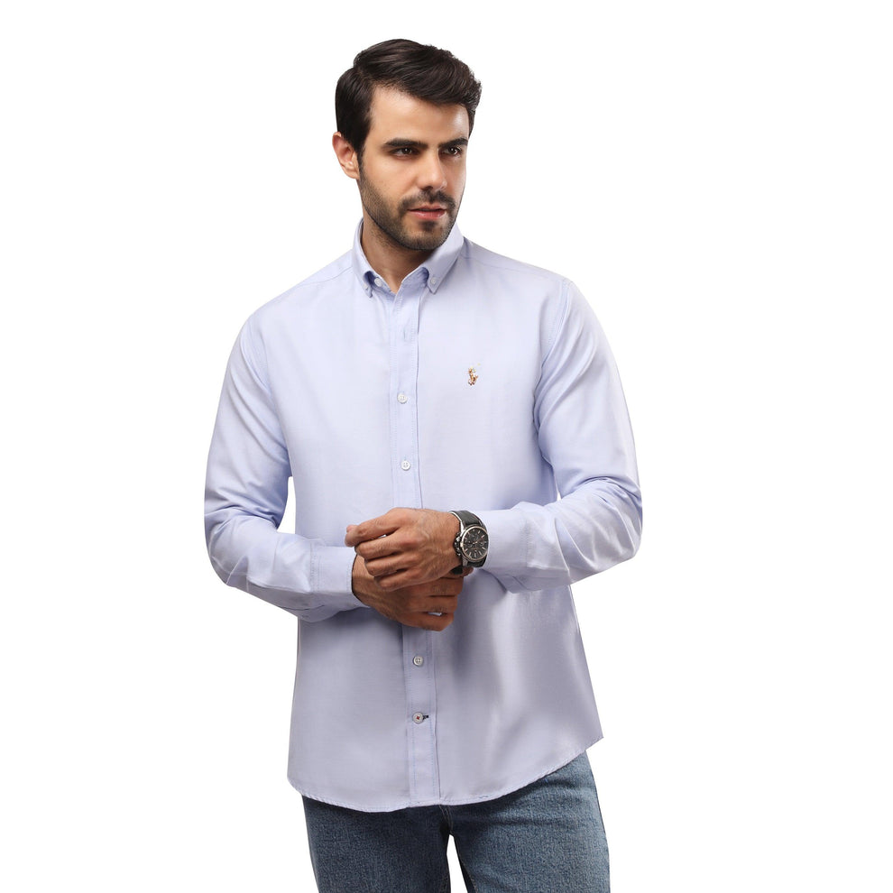RL Polo Plain Long Sleeve Oxford Men Shirt